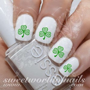 Saint patrick's day Clover Nail Art Nail Water Decals