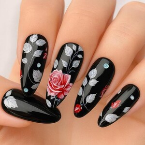 Floral Nail Art Full Flower Nail Water Slides Decals