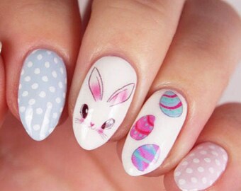 Easter Nails Bunny Nails Water Decals