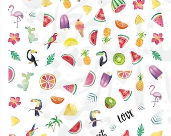Summer Fruit Nail Art Stickers