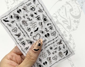 Halloween Spider Nail Art Stickers