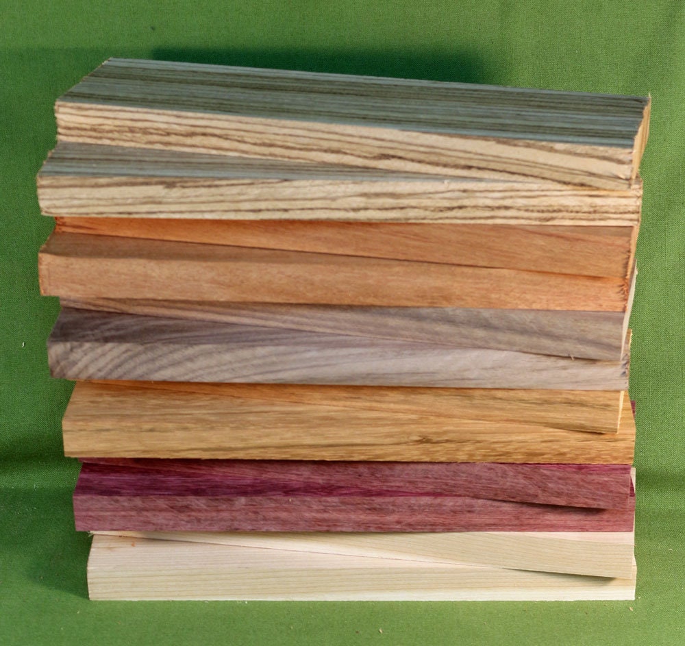 Exotic Wood Craft Pack 12 Boards Six 6 Varieties All Etsy