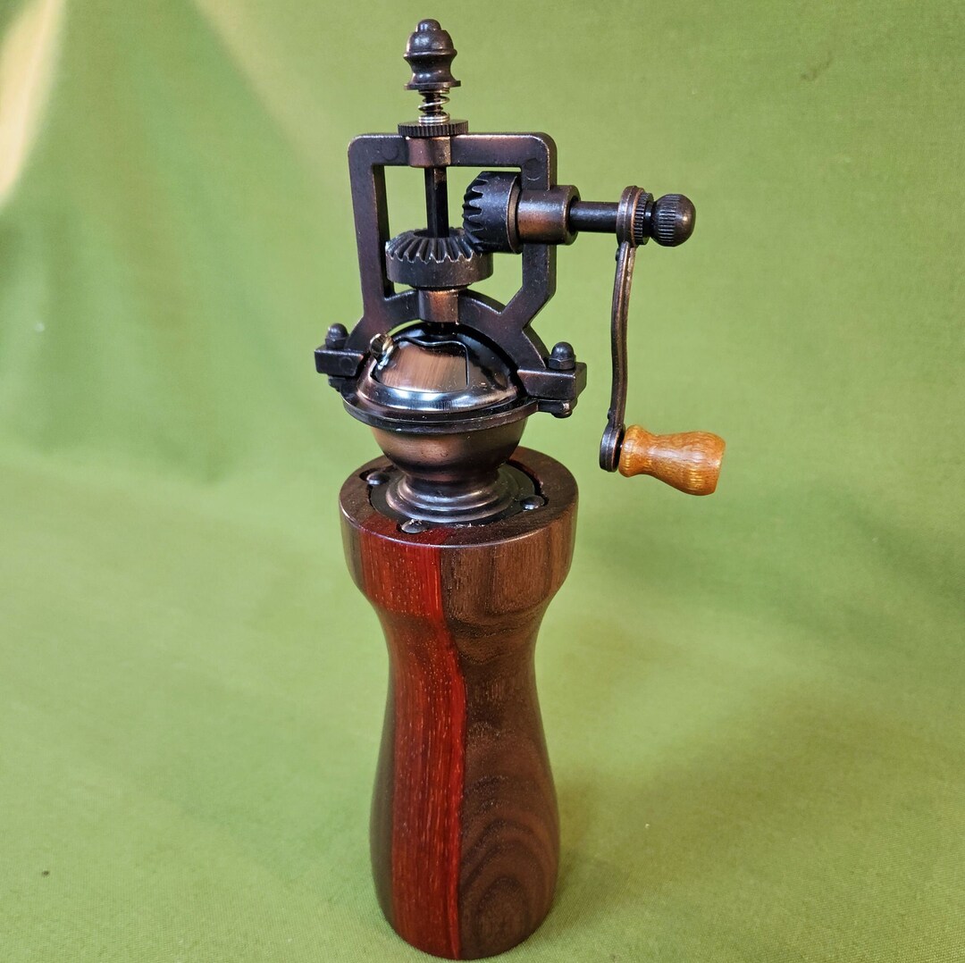 Pepper Mill, Walnut and Padauk, Hand Turned Pepper Mill, Pepper Shaker