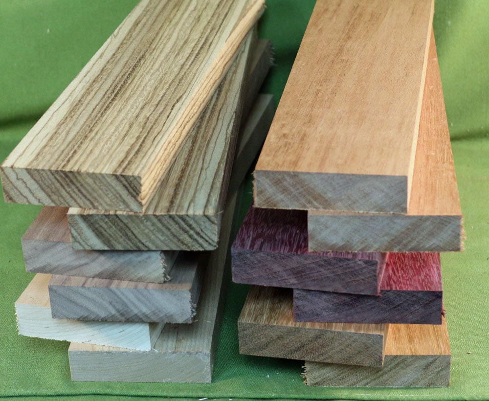Exotic Wood Craft Pack 12 Boards Six 6 Varieties All Etsy