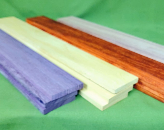 Exotic Thin Wood Craft Pack 12 Boards, Four 4 Varieties, All 2 X 19 1/2 ...