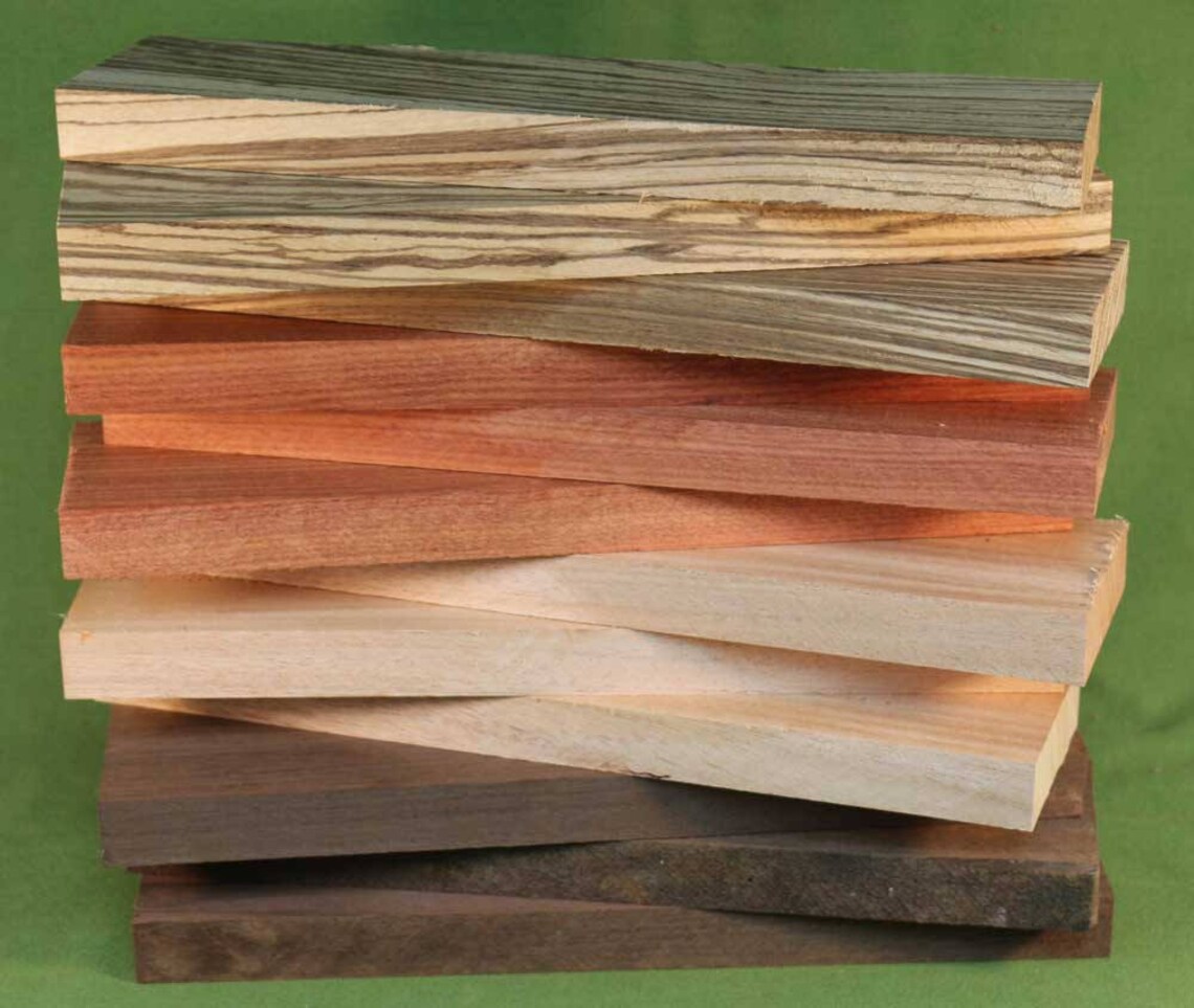Exotic Wood Craft Pack 12 Boards Four 4 Varieties All Etsy