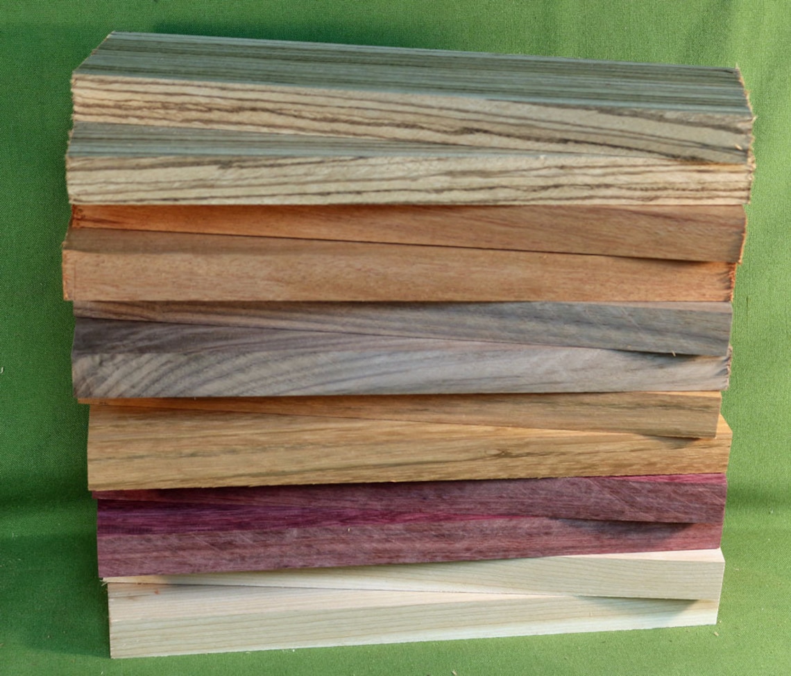 Exotic Wood Craft Pack 12 Boards Six 6 Varieties All Etsy