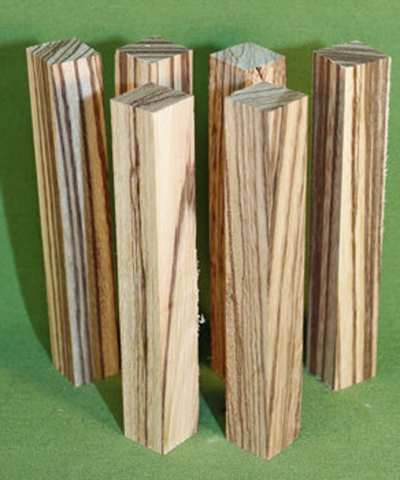 Zebrawood Pen Turning Blanks 6 Each 7/8 X 7/8 X Etsy