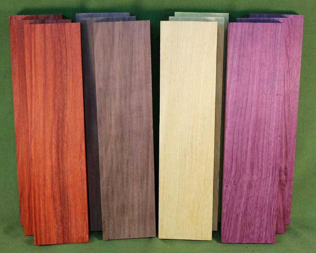 Exotic Wood Craft Pack 12 Boards Four 4 Varieties All Etsy