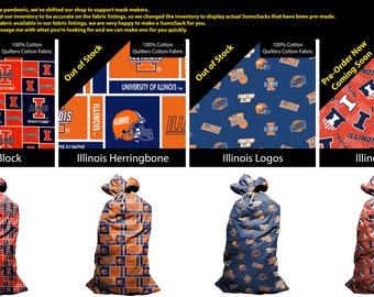 Gift Bag - Illinois Fighting Illini Print