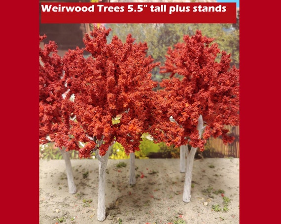 Árboles de Weirwood de 5.5 de altura. Follaje rojo con - Etsy México