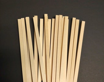 Basswood sticks 3/8" x 3/8" square by 7-15/16" long