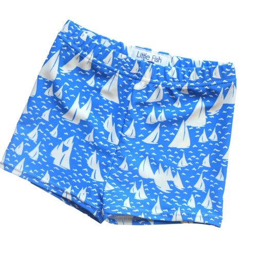Euro Style Swim Trunks Blue Gigham Swim Trunks Jammers Etsy