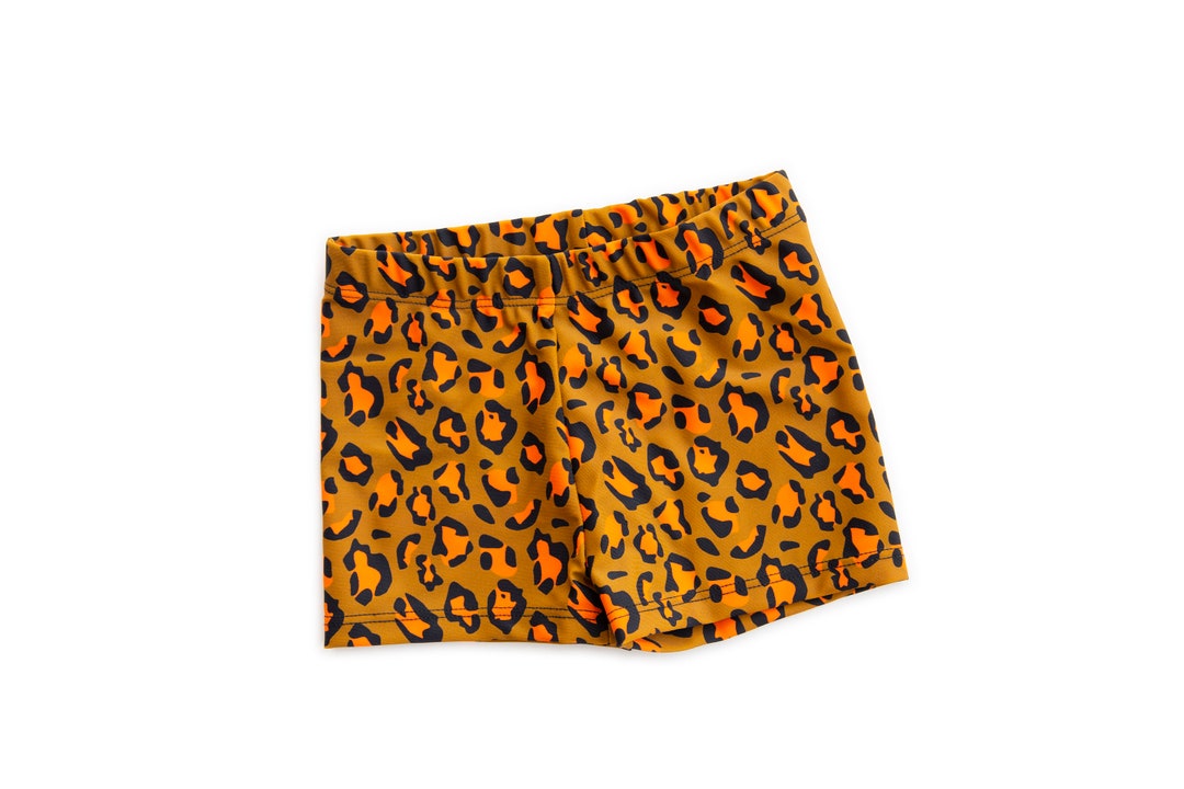Euro Style Swim Trunks Leopard Swim Trunks Jammers Boy's Swimsuits Boy