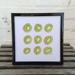 KIWIS // Print of Original Watercolor Art, Wall Art, Kitchen Decor, Fruit Series, Instant Download
