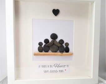 Teacher Gift - Cornish Pebble Art Picture