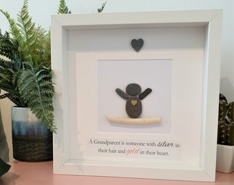 Grandparent  - Cornish Pebble Art Picture