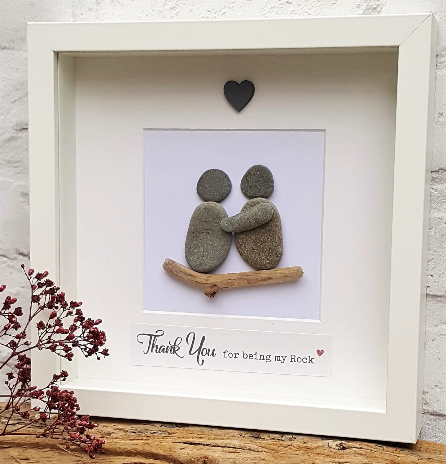 Thank You For Being My Rock Thank you for being my Rock Cornish Pebble Art Picture | Etsy