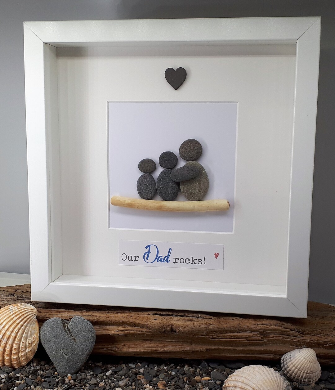 Our Dad Rocks Father's Day/birthday/christmas Gift Cornish Pebble Art ...