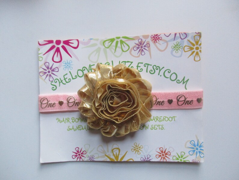 Pink and Gold 1st Birthday Headband First Birthday Headband Pink and Gold Baby Headband, Baby Girl Headband 1st Birthday Headband