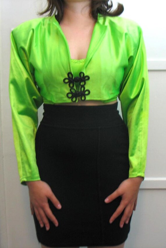 lime green bolero jacket