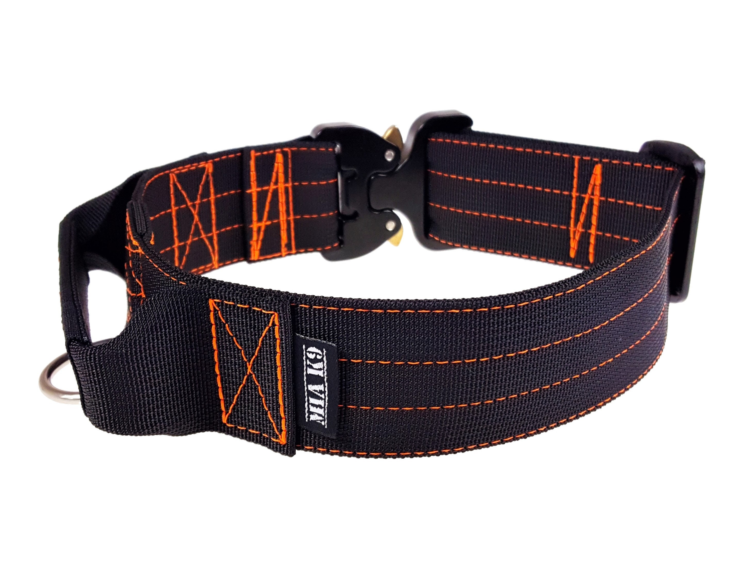 Tactical military dog collar Spark of Neon Orange collar Etsy