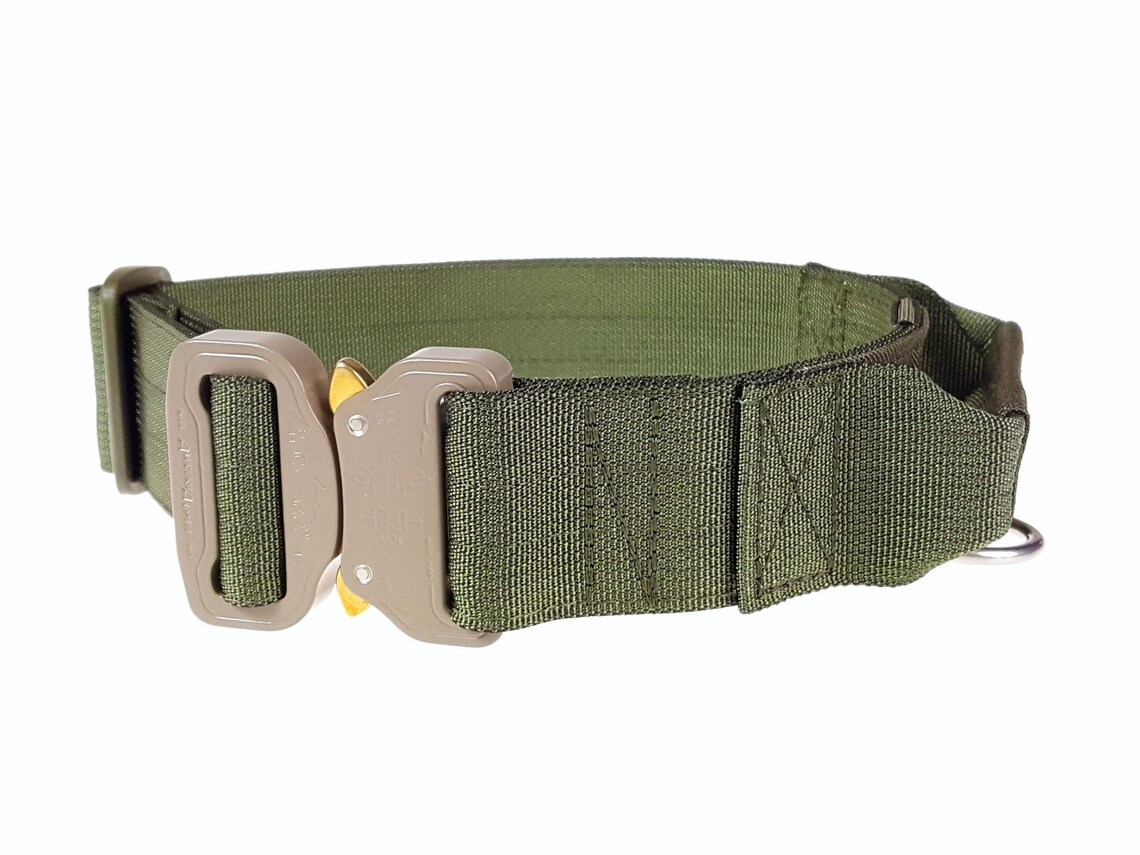 Tactical military dog collar Olive Drab Green 40mm/ Etsy