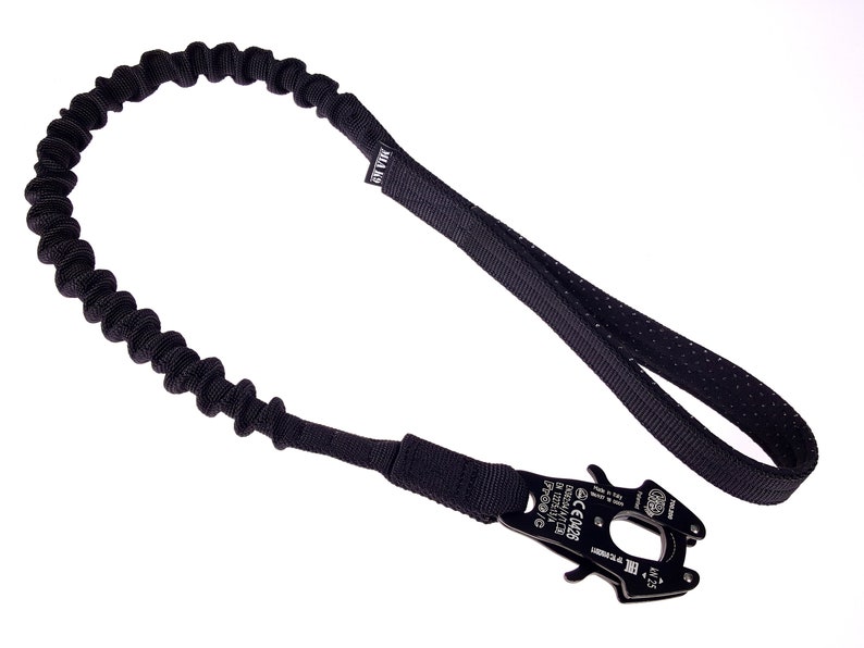 Tactical Bungee leash Black classic with handle and | Etsy