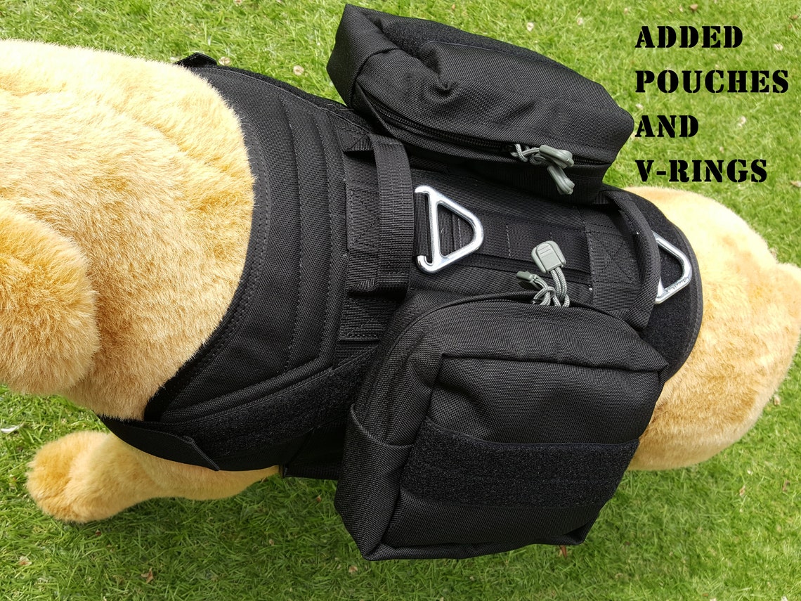 Dog backpack Heavy duty harness Service dog vest Etsy