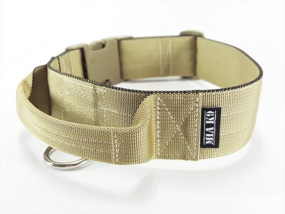 military dog collar with handle