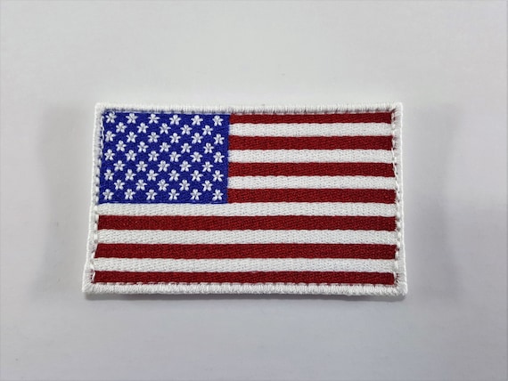 USA American Flag Patch 2/" x 3/" Hook /& Loop Choice Military Tactical BEST VALUE