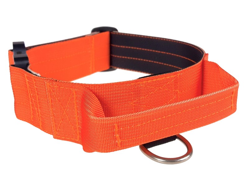 40 mm 1.5 inch wide training MIA K9 Orange collar with handle or without Tactical military dog