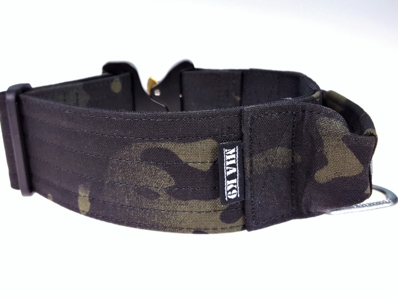 Tactical military dog collar Multicam Black Cordura Etsy