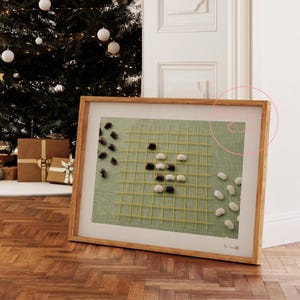 Póster enmarcado del juego de mesa Pasta and Bean: el regalo perfecto de Navidad para los amantes de los juegos. Un póster divertido para la cocina o la sala de juegos. ¡Un póster kawaii!