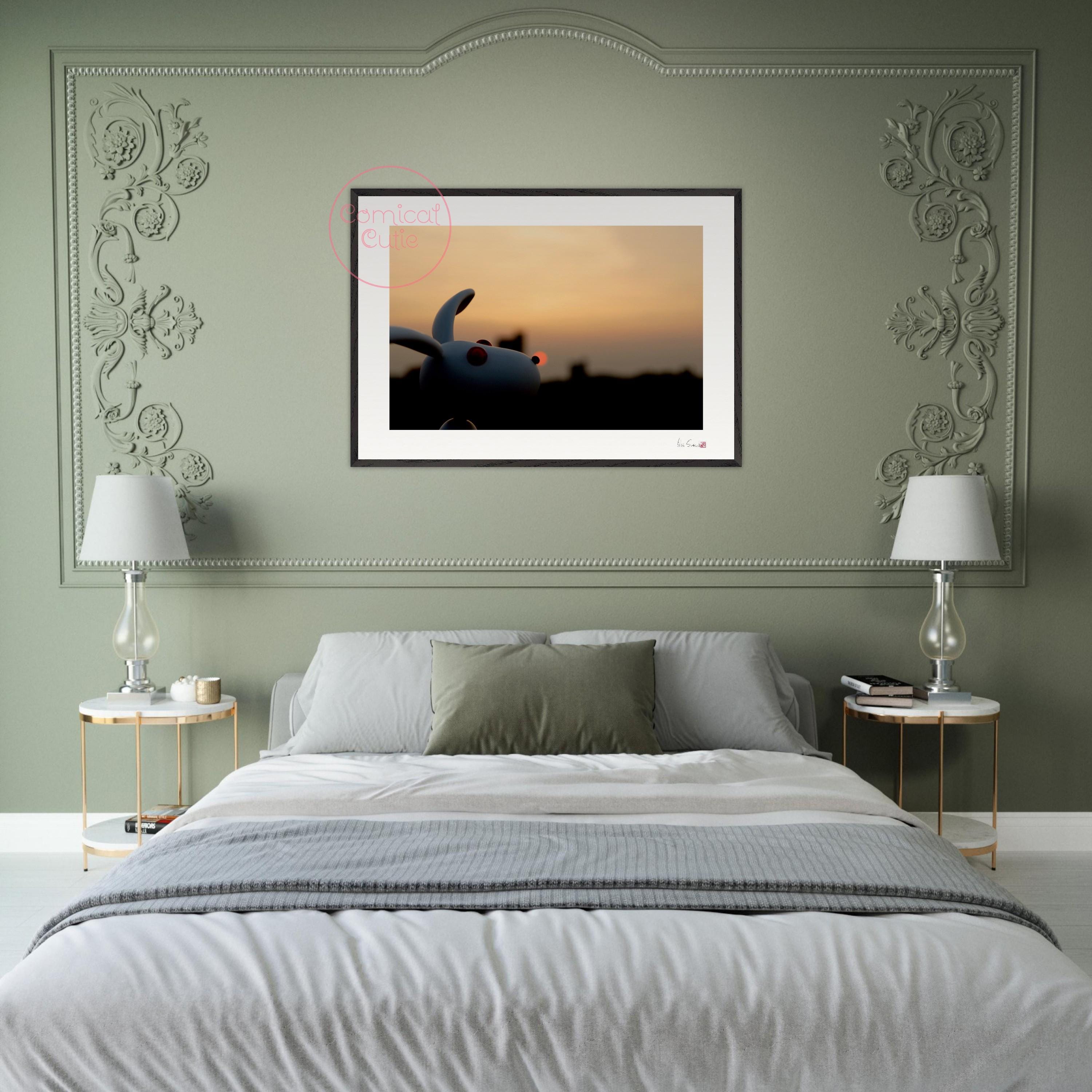 Sunset Bunny Unframed Wall Art - Perfect Gift for Rabbit Lover, Kawaii ...