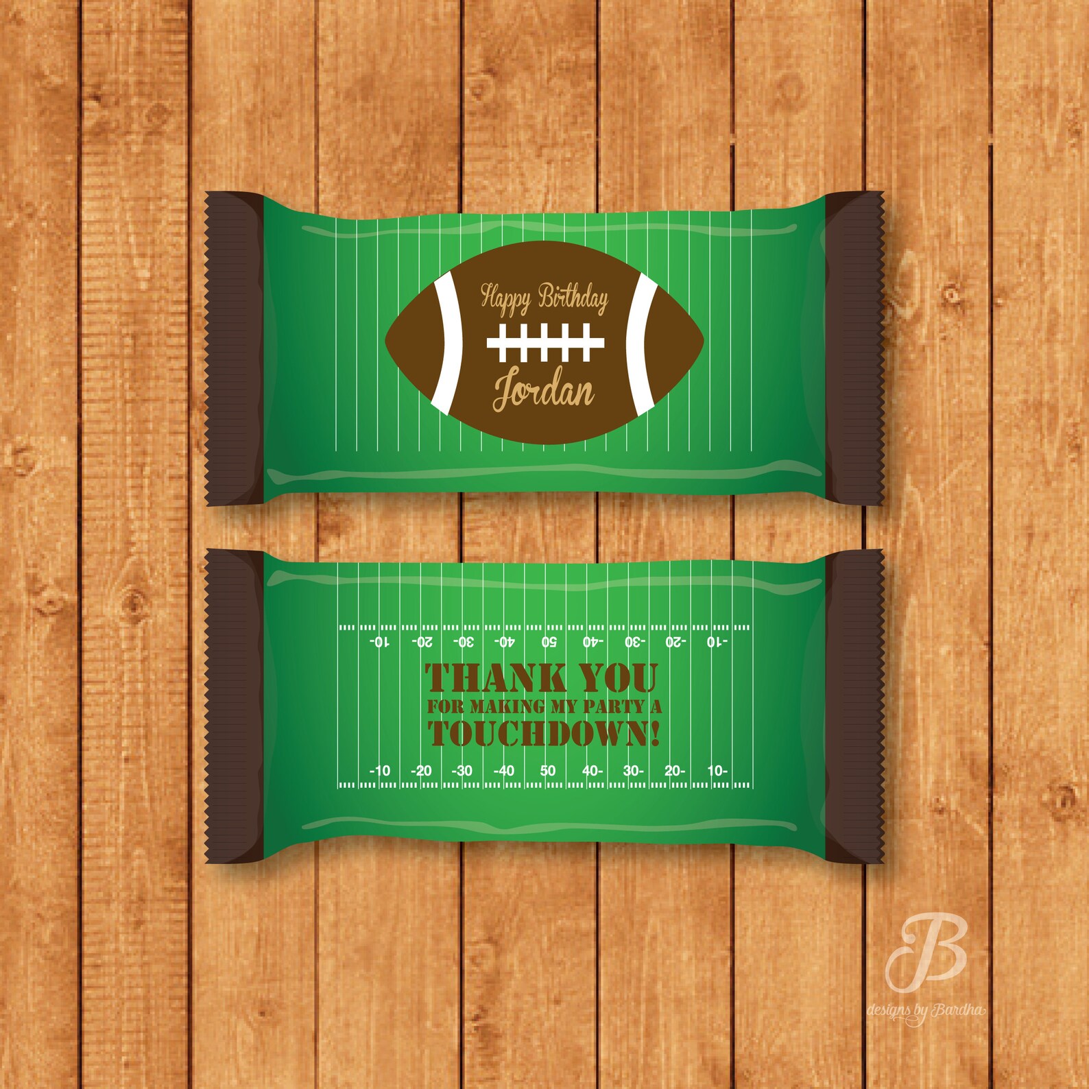 Customized Sports Candy Bar Wrapper for Hershey Bars - You Print - Etsy