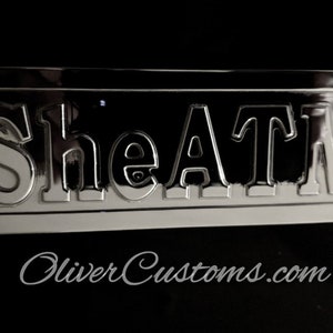 3D Raised Letter Square Custom name belt Buckle:  Personalized Polished Brass, Rose Gold, or Chrome