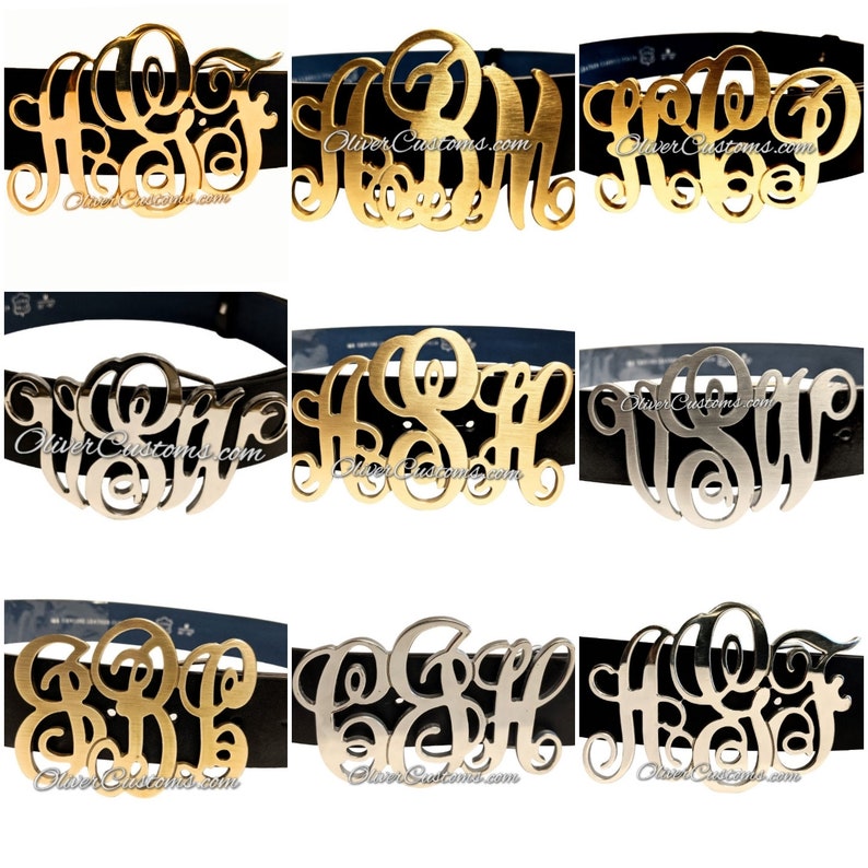 monogram belt buckle