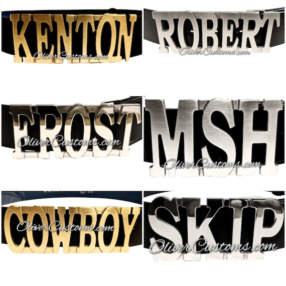 Brass name cheap belt buckles