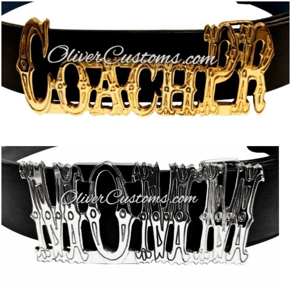 Fancy Letter Frameless Custom Name Belt 