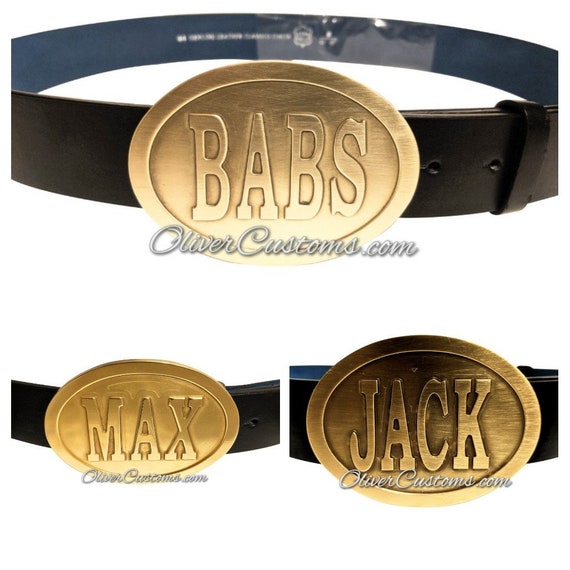 Oval Personalized Belt Buckle
