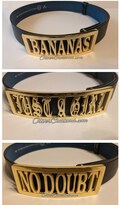 Bananas Gwen Stefani No Doubt JUST A GIRL Old School Hip Hop Custom name belt Buckle:  Personalized Polished Gold Costume Cosplay