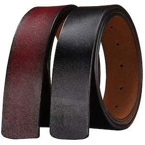 BLACK Interchangeable leather belt strap. High Quality belt strap.