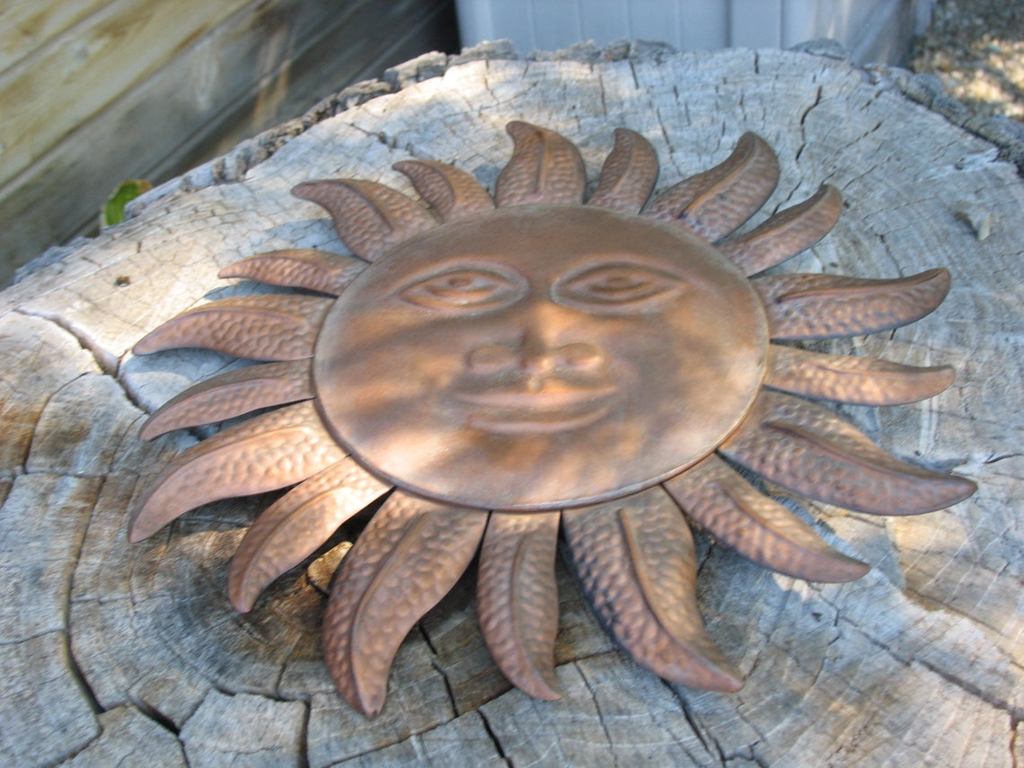 Metal Sun Art Wall Hanging Indoor Outdoor Metal Art Yard Art Etsy
