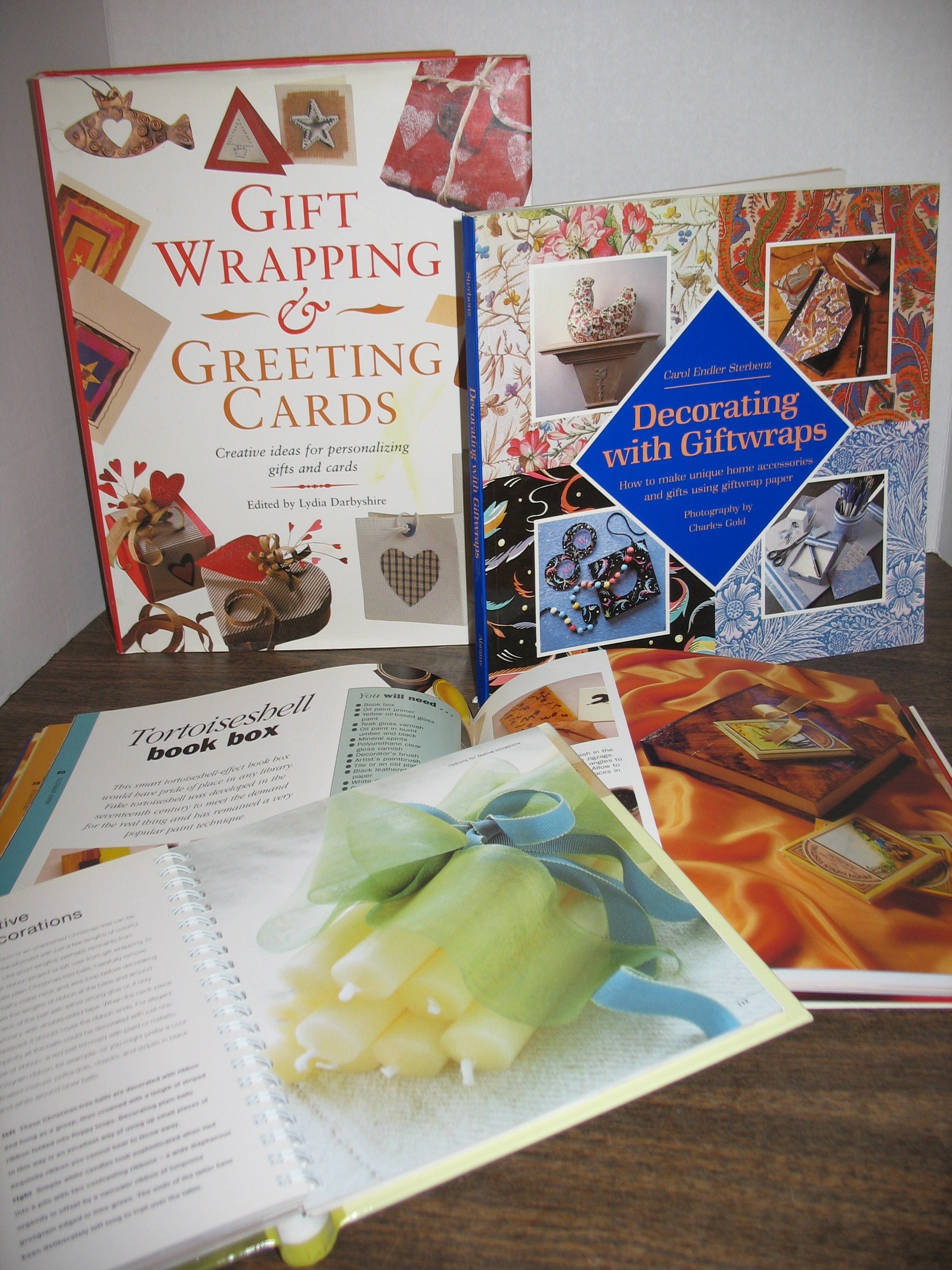Lot of 5 books Gift Wrapping and Greeting Cards Decorating Etsy