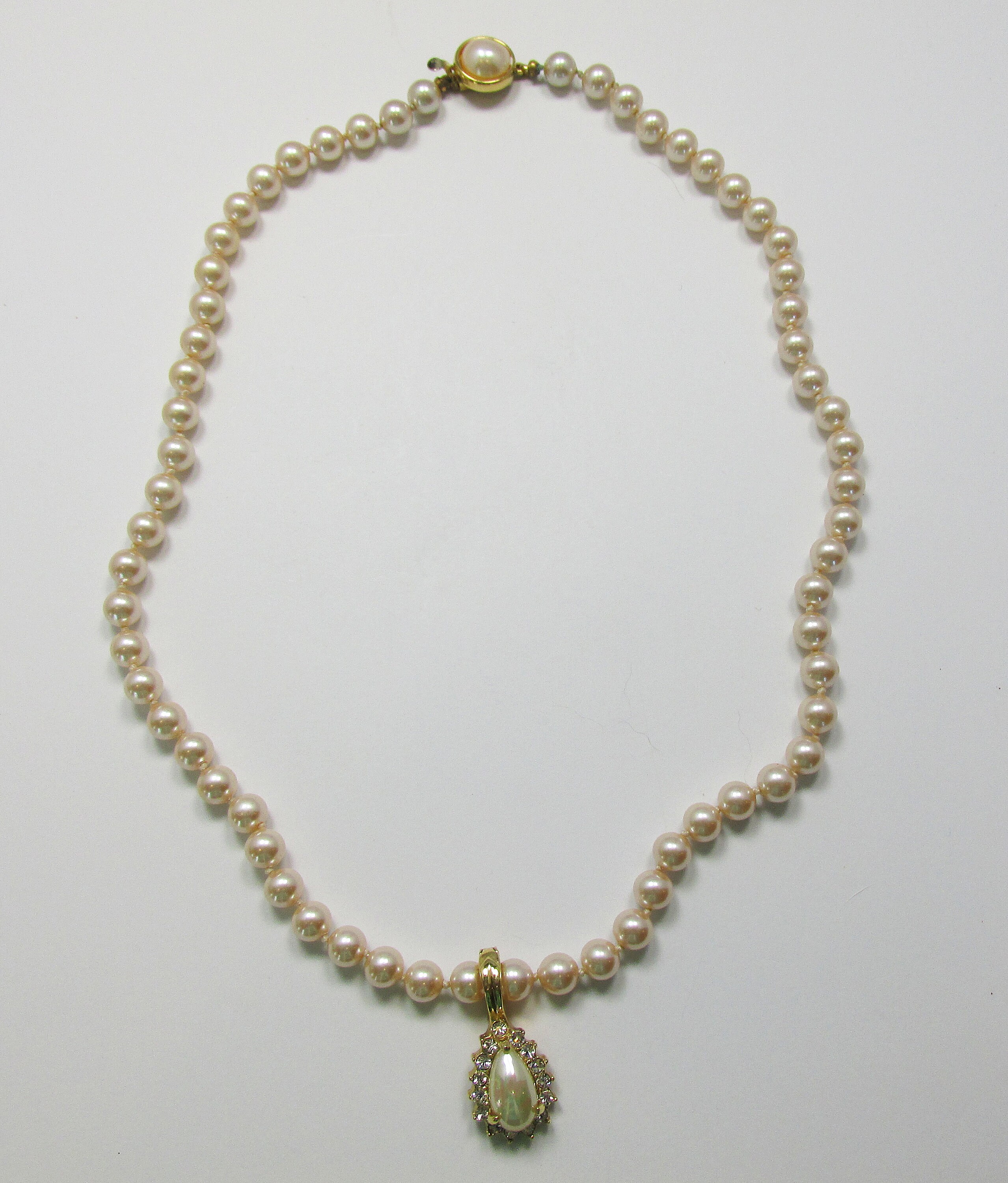 VintageRomanJewelryGoldRhinestonePearlCabochonNecklace Etsy