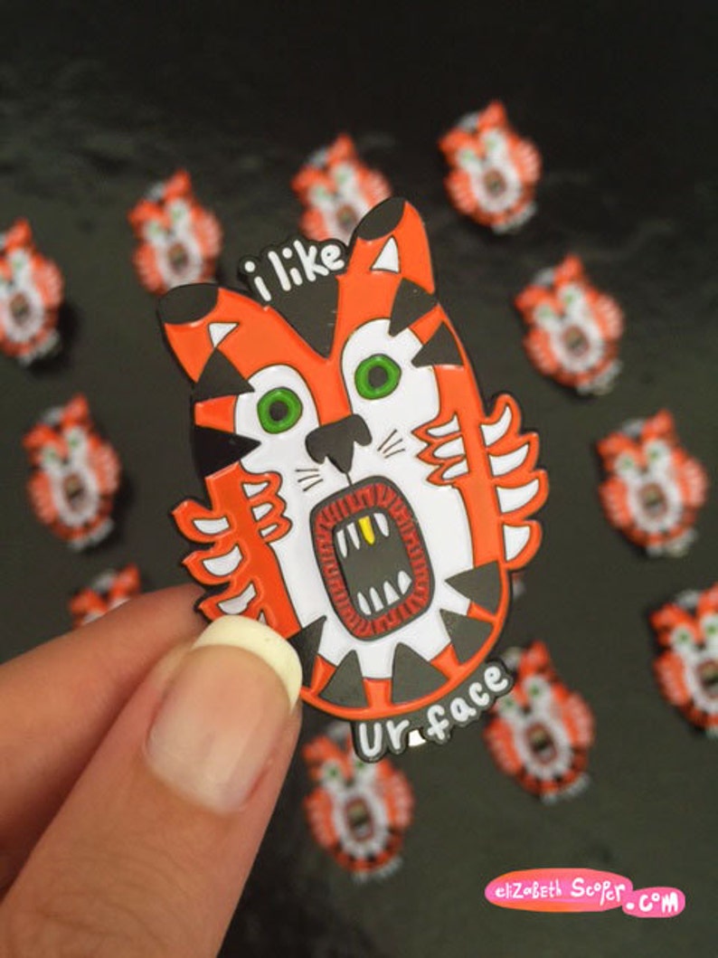 Tiger Pin Collectable Accessories Etsy