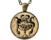 Chalice of Snakes pendant, Setnakh talisman, dark art pendant, snake jewelry, magic necklace, magick talisman #A9