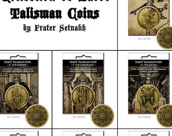 22 Tarot Coins + 22 Descriptive Cards + PVC Foils - 4.5 EUR /pc - Retailers: Apply to receive wholesale discounts up to 35-50%