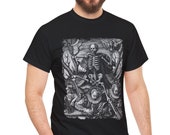 Death Reaper T-Shirt, Skeleton T-shirt, Metal music T-shirt, occult art, Frater Setnakh esoteric Clothing